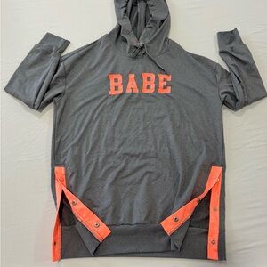No Boundaries Gray and Orange Hoodie